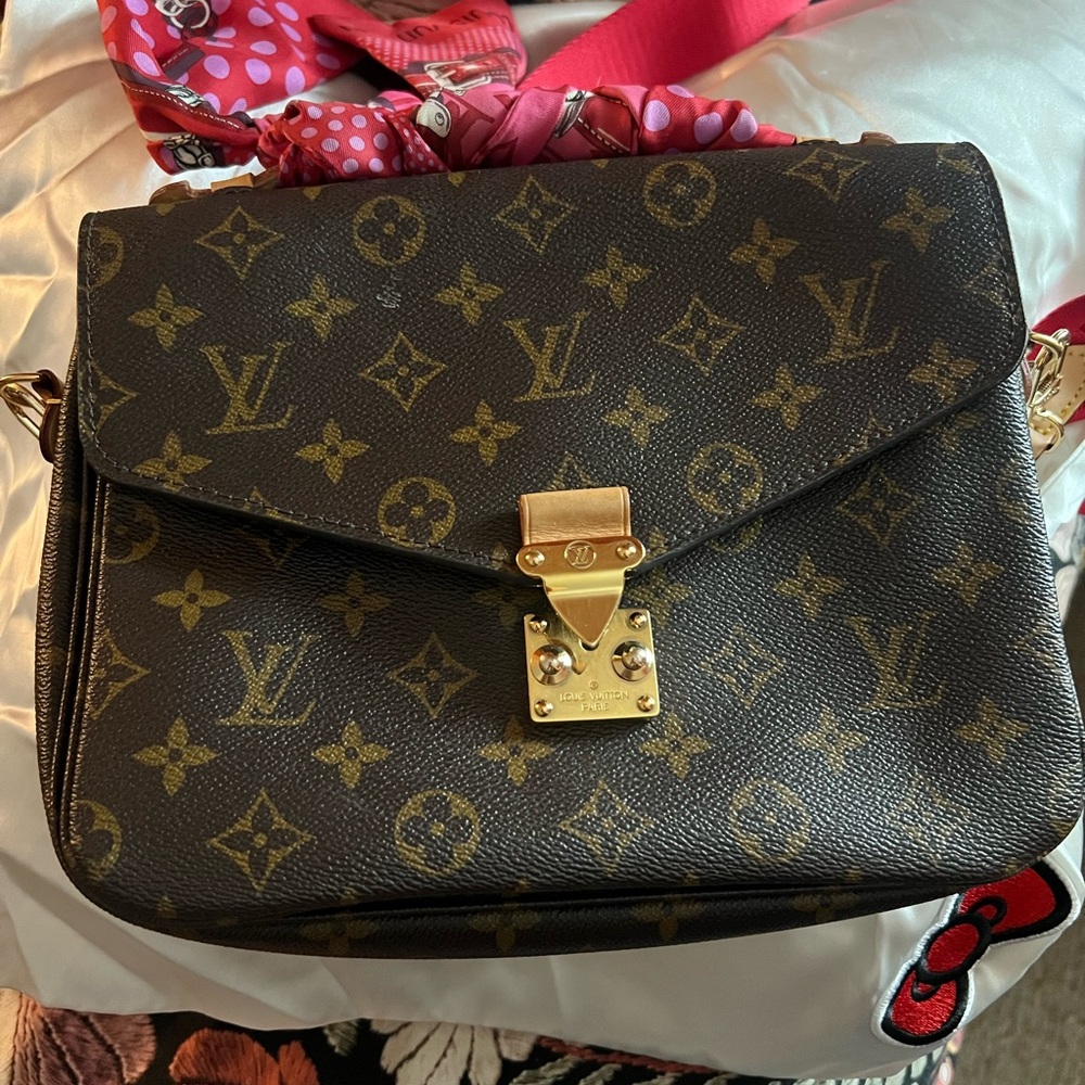 Louis Vuitton Monogram Crossbody Bag with Gold Hardware